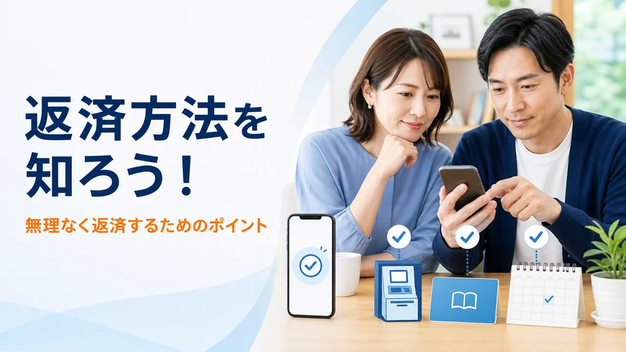 キャッシング返済方法を比較して自分に合う手段を確認するイメージ