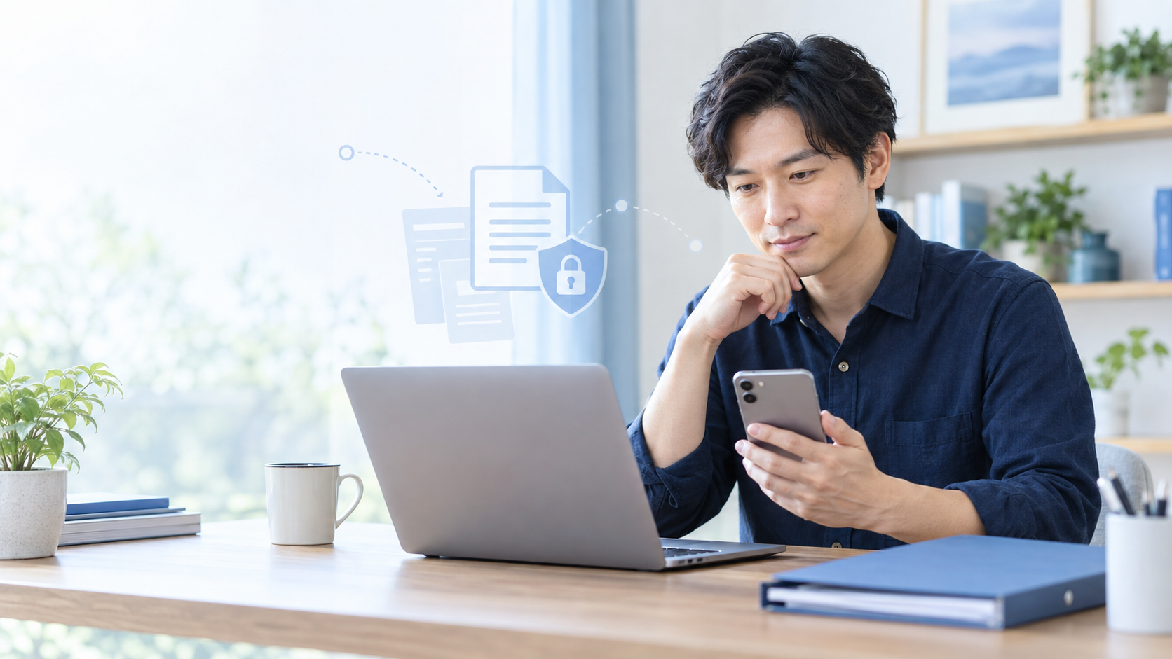 キャッシングの契約書紛失時に会員ページから契約内容を確認するイメージ